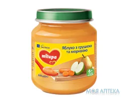 Пюре Milupa (Мілупа) яблуко, груша, морква 125 г
