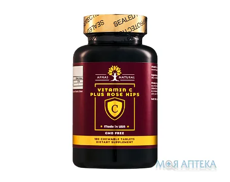 Вітамін C Апнас Натурал (Apnas Natural) з шипшиною таблетки жув. 255 мг №100