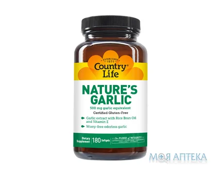 Кантрі Лайф (Country Life) Натуральний часник капс. 500 мг №180