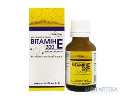 Вітамін Е 300 класичний р-н олійний орал. 30% фл. 20мл Solution Pharm
