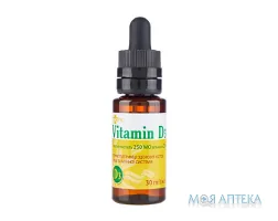Вітамін Д3 краплі по 30 мл у флак.