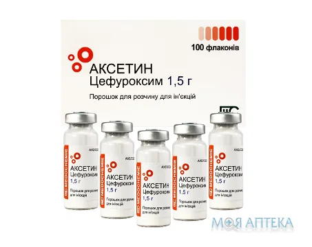 Аксетин пор. д/п ін. р-ну 1,5 г фл. №100