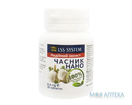 Часник Нано таблетки по 0,4 г флак. №90