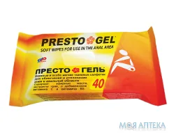 Престо Гель серветки вологі №40