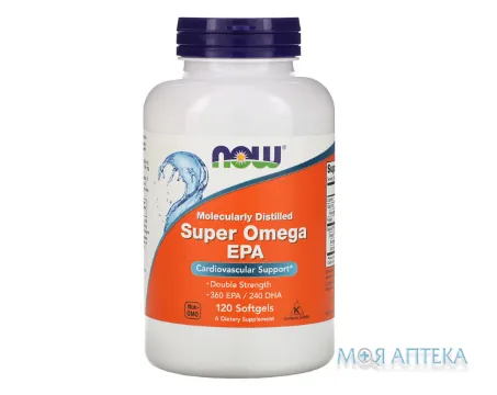 NOW (Нау) Super Omega EPA (Супер Омега ЕПК) капс. 1200 мг фл. №120