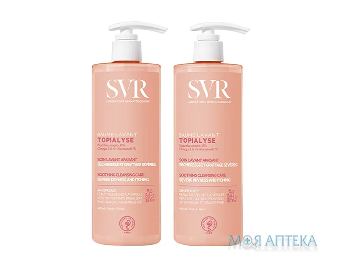 СВР Топіаліс Очищаючий Бальзам для обличчя і тіла (SVR Topialis Cleansing Balm for face and body) 400 мл №2 Набір