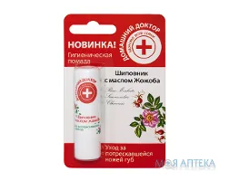 Домашній Доктор Помада гігієнічна Шипшина з маслом жожоба, 3,6 г