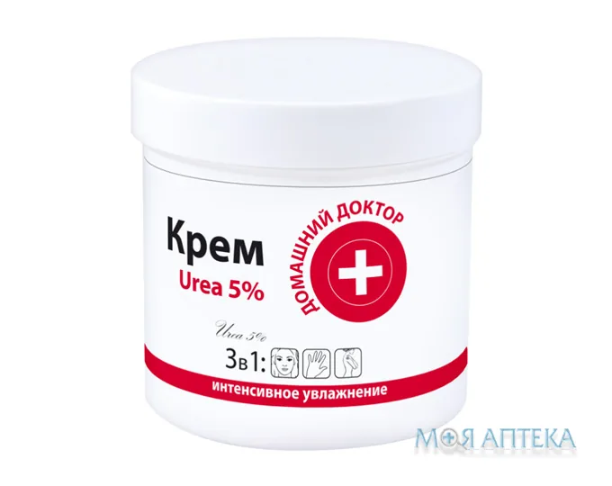 Домашній Доктор Urea 5% Крем для обличчя і тіла 3 в 1, 250 мл