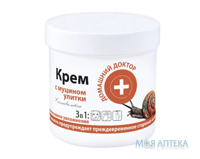 Домашній Доктор Муцин равлика Крем для обличчя і тіла 3 в 1, 250 мл