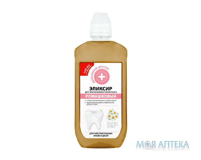 Домашній Доктор Еліксир для ротової порожнини Ромашковий, 500 мл