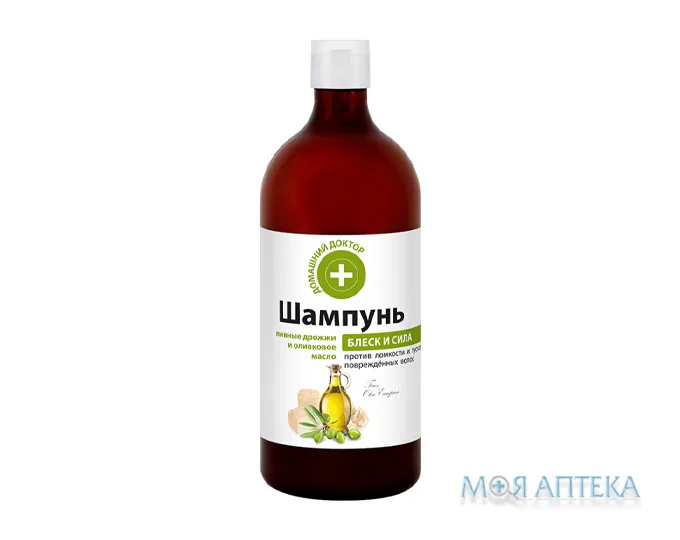 Домашній Доктор Шампунь Пивні дріжджі і оливкова олія, 1000 мл