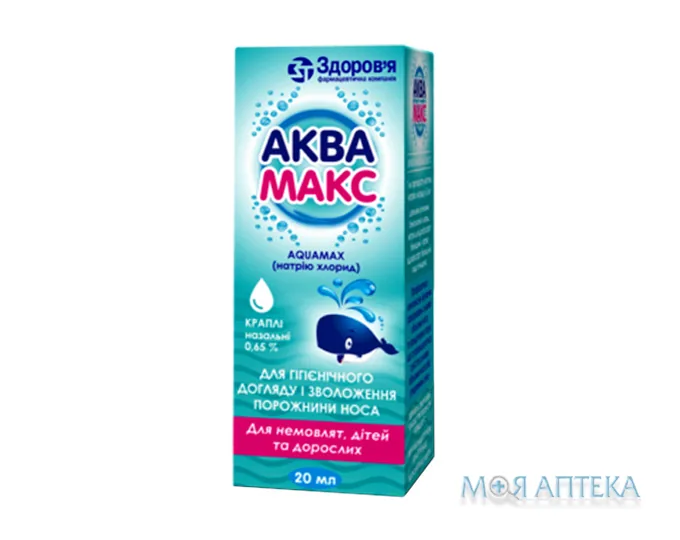 Аквамакс краплі наз. 0,65 % по 20 мл у флак. з криш.-крап.