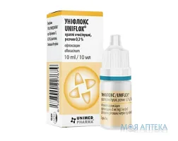 Уніфлокс крап. очн./вуш. 0,3 % конт.-крап. 10 мл №1