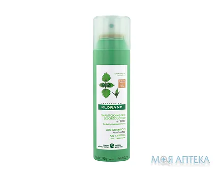 Клоран (Klorane) сухий шампунь з екстрактом кропиви для жирного волосся для темного волосся 150 мл