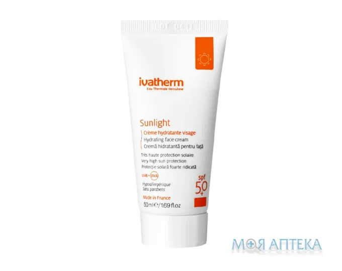 Іватерм Санлайт (Ivatherm Sunlight) крем сонцезахисний зволожуючий SPF 50+ 50 мл