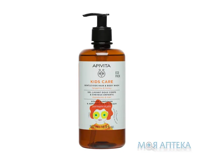 Apivita Kids (Апівіта Кідс) Засіб для миття волосся і тіла з Мандарином і Медом 500 мл