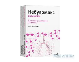 НЕБУЛОМАКС сусп. д/распылен. 0,5 мг/мл контейнер 2 мл №20 Фармак (Украина)