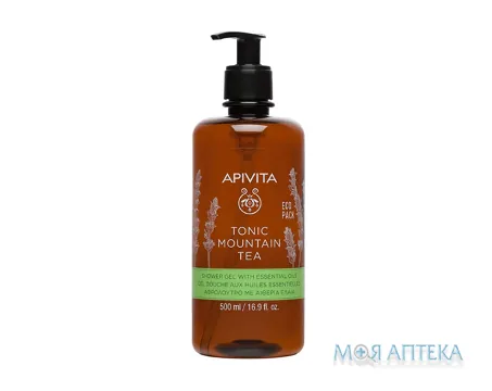 Apivita Tonic Mountain Tea (Апівіта Тонізуючий Гірський Чай) Гель для душу з Ефірними оліями 500 мл