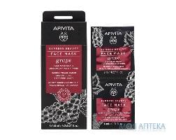Apivita Express Beauty (Апівіта Експрес Б`юті) Маска для обличчя Розгладження зморшок та пружність з виноградом 8 мл №2
