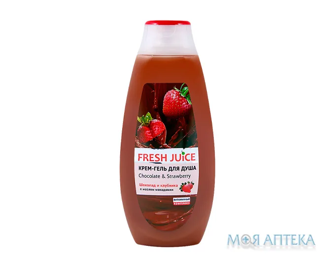 Фреш Джус (Fresh Juice) Крем-гель для душу Шоколад-полуниця 400 мл