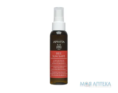 Apivita Bee Sun Safe (Апівіта Бі Сан Сейф) Сонцезахисна олія для волосся 100 мл.