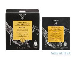Apivita Express Beauty (Апивита Экспресс Бьюти) маска тканевая Упругость и лифтинг-эффект со смолой мастикового дерева, 15 мл