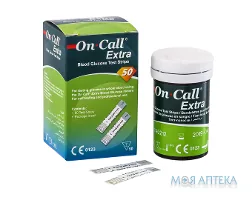 Тест-смужки для контролю рівня глюкози в крові Он Колл Екстра (On Call Extra) 50 шт.