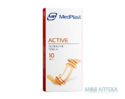 Набор пластырей MedPlast (МедПласт) Active 19 мм х 72 мм, на эластичной основе, телесный №10