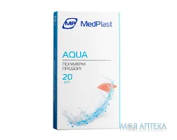 Набір пластирів MedPlast (МедПласт) Aqua 19 мм х 72 мм, на полімер. осн., прозорий №20