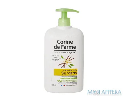 Корін Де Фарм (Corine De Farme) Гель-крем для душу живильний з екстрактом мадагаскарської ванілі 750 мл