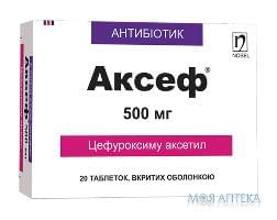 Аксеф табл. п/о 500 мг №20 Nobelpharma (Турция)