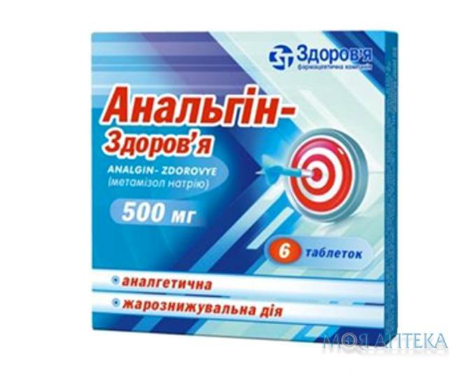 Анальгин-Здоровье табл. 500 мг блистер №6