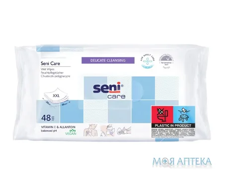 Seni Care (Сені Кеа) Серветки вологі для догляду за шкірою 48 шт.