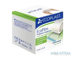 Пластир Екопласт ЕкоФілм (Ecoplast EcoFilm) на полімерній основі, водостійкий 5 см x 5 м, папер. уп.