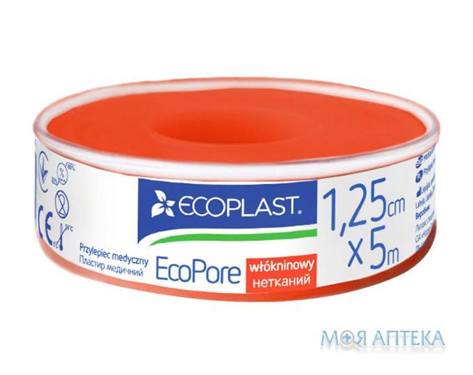 Пластир Екопласт Екопор (Ecoplast Ecopore) нетканий 1,25 х 500 см пласт. футляр №1