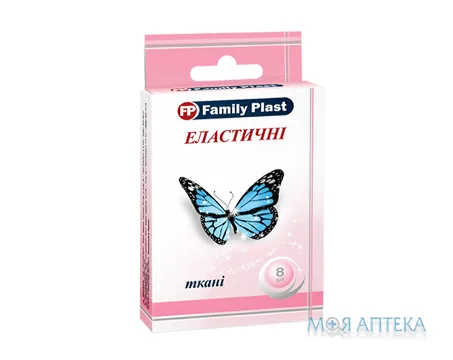 Family Plast Пластир Бактерицидний На Тканинній Основі еластичний 25 мм х 72 мм №8