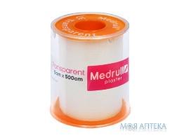 Пластырь медицинский Медрулл Транспарент (Medrull Transparent) 5 см х 500 см, на нетканой основе, катушка