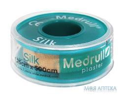 Пластир медичний Медрулл Сілк (Medrull Silk) 1,25 см х 500 см на шовковій основі, котушка