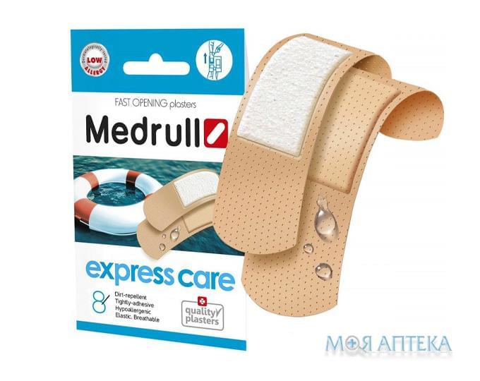 Пластырь бактерицидный Медрулл Экспресс Кэа (Medrull Express Care) 2,5 см х 5,7 см на полимерной основе, прозрачные №8