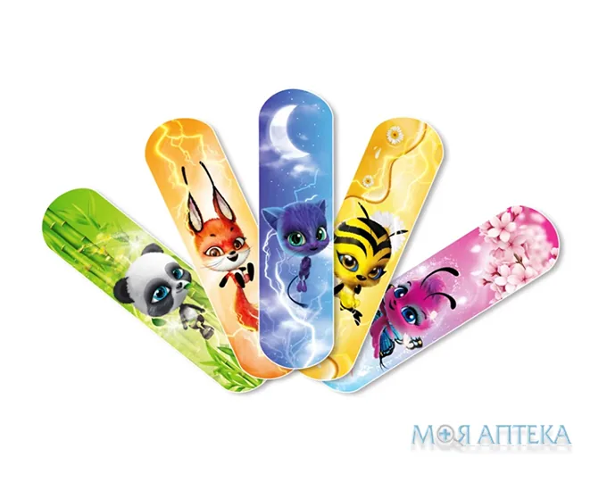 Пластир Бактерицидний Волес дитячий на поліетиленовій основі 1,9 см х 5,5 см, №1