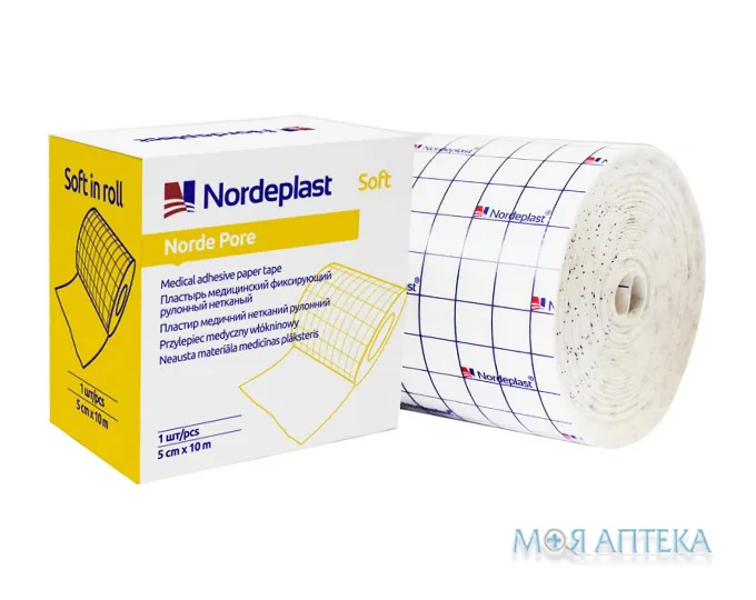 Пластир медичний NordePore Soft (НордеПор Софт) рулон 5 см х 10 м на неткан. основі