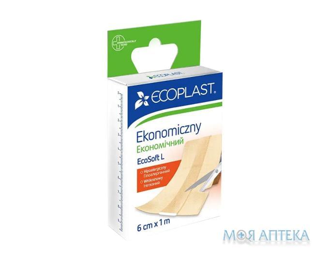 Пластир медичний Екопласт (Ecoplast) Економічний Eco Soft L неткан. 6 см х 1 м стрічка