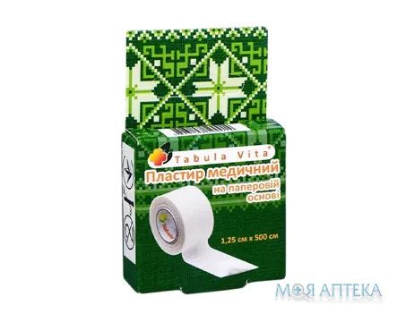Пластир медичний Tabula Vita (Табула Віта) 1,25 х 500 см, на паперовій основі
