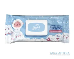 Сімплі Кеа Серветки вологі дитячі №72
