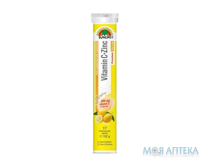 Санлайф (Sunlife) Вітамін C плюс Цинк табл. шип. туба №17