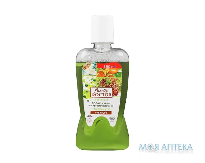 Ополіскувач порожнини рота Family Doctor (Фемілі Доктор) Екстра сила кора дуба, 360 мл