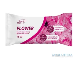 Сімплі Кеа Серветки вологі з ароматом квітів №15