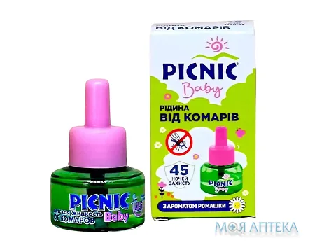 Пікнік (Picnic) Бебі Електрофумігатор від Комарів + рідина 30 мл (45 ночей)