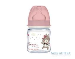Бутылочка Canpol Babies (Канпол Бебис) 35/231 Easystart Bonjour Paris антиколиковая с шир. отверстием, розовая, 120 мл