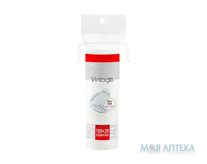 Ватні диски Vintage (Вінтаж) №100+20